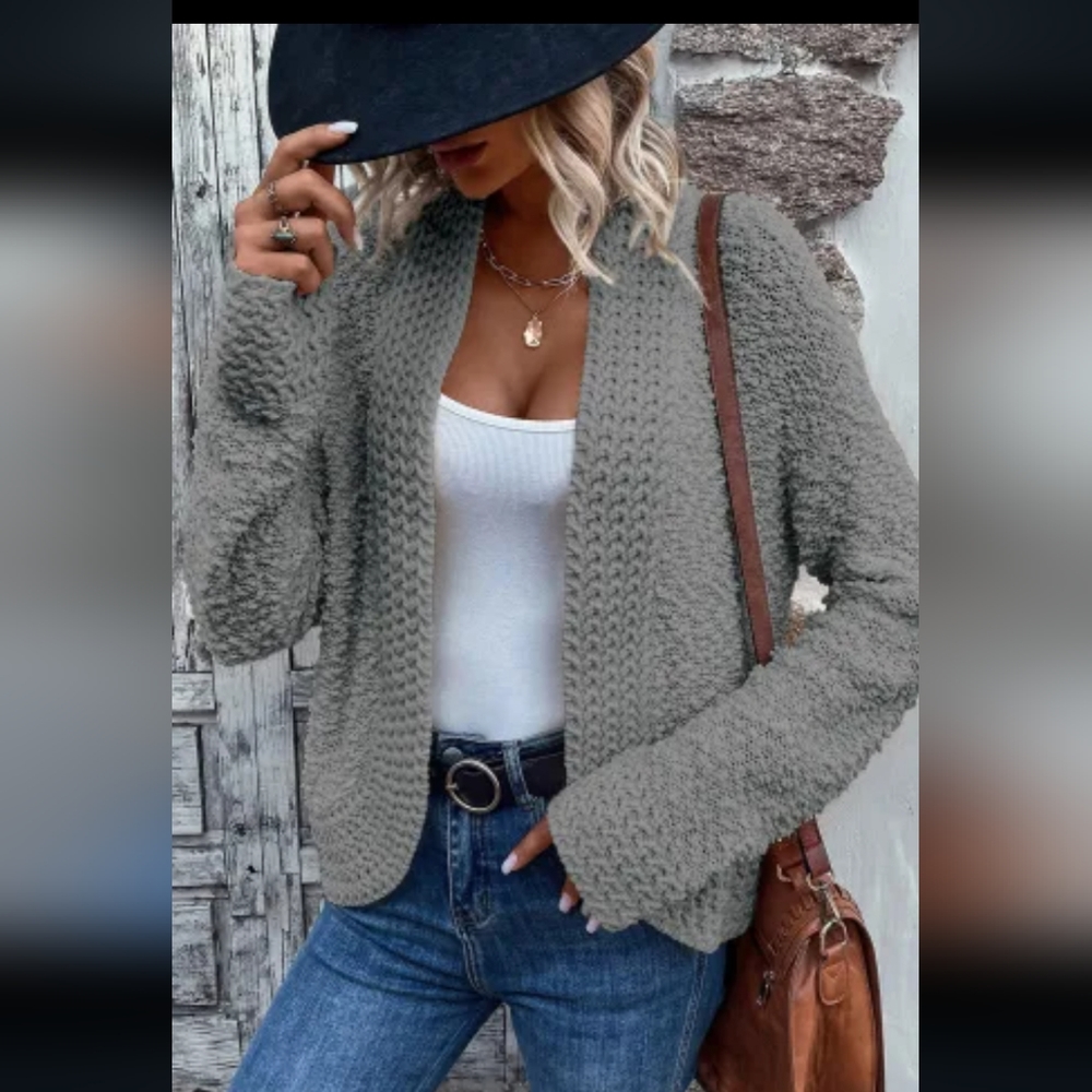 New popcorn knit cardigan - Picture 4 of 11